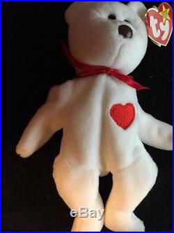 RARE Vintage Valentino TY Beanie Baby with curly bear and erin rare collection