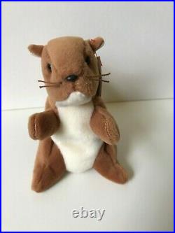 Nuts The Squirrel Beanie Baby Errors 9 Very RARE Retired 4114 Ty 1996 PVC for sale online 