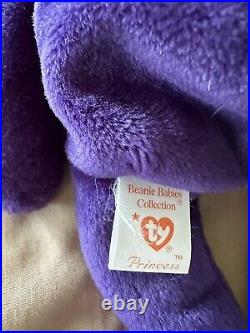 RETIRED, Princess Diana Beanie Baby Royal Purple, RARE, 1997, #481 Mint