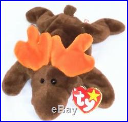 RETIRED Ty Beanie Baby CHOCOLATE MOOSE NO ERRORS With Tags RARE PERFECT