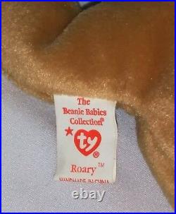 RETIRED Ty Beanie Baby ROARY LION 7 ERRORS With Tags RARE MINT