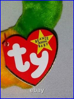 RETIRED Ty Beanie Baby SMOOCHY FROG P. V. C. ERRORS With Tags RARE MINT