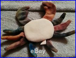 Rare 1996 Claude the crab TY beanie Original baby RARE free shipping