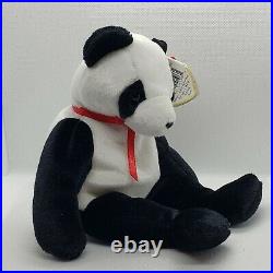 Rare 1997 TY BEANIE BABY FORTUNE Panda With 1998 Tush Tag ERROR