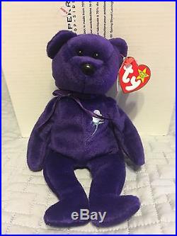 Rare 1st Edition Princess Diana Beanie Baby Authenticated Mint Condition