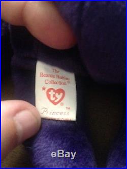 Rare 1st Edition Princess Diana Beanie Baby Mint Condition Pic# 2805