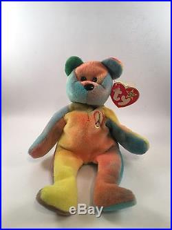Rare #4053 Ty Beanie Baby Peace Bear Original Collectible with Eight Errors
