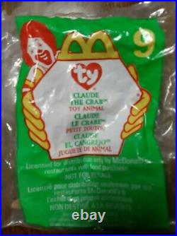 Rare 7 Mcdonalds Ty Beanie Babies Sealed/Unopened 1999 Retired Happy Meal Toys
