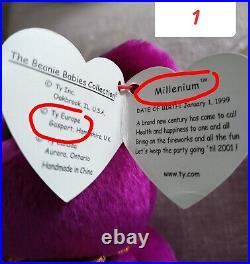 Rare Collector Millennium Beanie Baby with errors