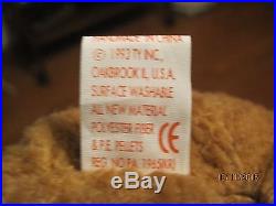 Rare Curly Beanie Baby with several errors