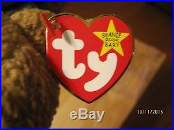 Rare Curly Beanie Baby with several errors