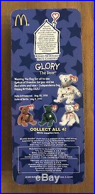 Rare Glory The Bear 1999 McDonald's Ty Beanie Baby 1993 Error Original Packaging