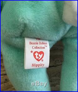 Rare Hippity Beanie Baby Errors, PVC, and FAREHAM HANTS NURNBERG TAG 6-1-96