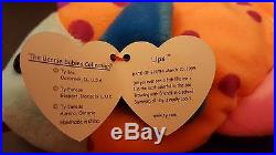 Rare Lips Ty Beanie Baby with Tag Errors, MWMT-Museum Quality