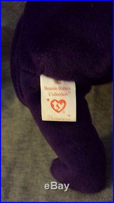 Rare Mint 1st Edition TY Princess Diana Beanie Baby No Space Made in China