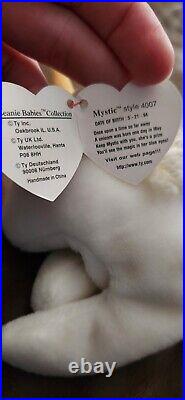 Rare Mystic The Unicorn Beanie Baby With Tag Error