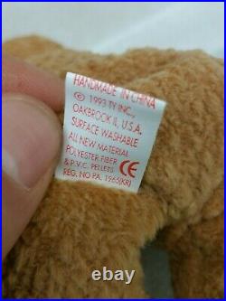 Rare Original TY Beanie Baby Curly Retired With Many Errors