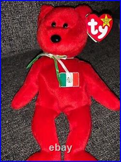 Rare Osito beanie baby with tag errors