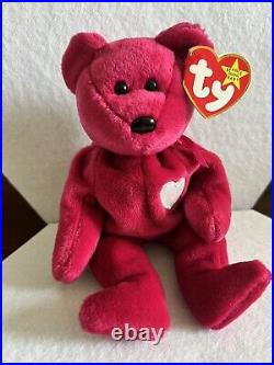 Rare/RETIRED 1998 Valentina Ty Beanie Baby with Hologram Tush Tag/ Tag Error 99