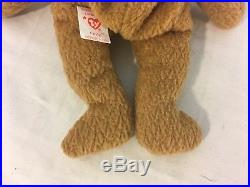 Rare Retired Curly The Bear Original Beanie Baby Ty Tag Several Tag Errors