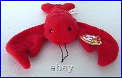 Rare Retired Ty 1993 Beanie Baby PINCHERS Lobster, Tag errors, Mint Origi 9, PVC