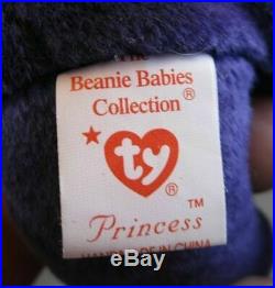 Rare Spaced Mem Fund 1st Edition 1997 TY Princess Diana beanie baby, China, MINT