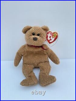 Rare TY Beanie Babies Curly The Bear with Errors