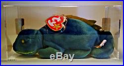 Rare TY Beanie Baby Iggy Iguana Spikes 1997 Tag Error True BB COA MUSEUM QUALITY