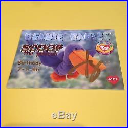Rare TY Beanie babies Trading card signed autographed Red Scoop 1/1 Gold
