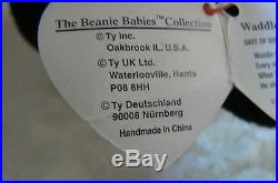 Rare TY Original Beanie Babies Waddle The Pengun Errors- #4075-Retired-Error