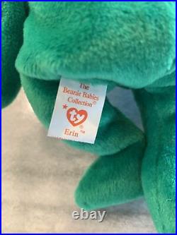 Rare Ty 1997 Erin Beanie Baby Mint Condition Tag Error