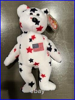 Rare Ty Beanie Babies Glory the Bear Plush Toy 1998 Hang Tag