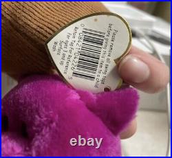 Rare-Ty Beanie Babies Millennium Bear WITH TAG ERRORS -READ DESCRIPTION- Vintage