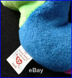 Rare Ty Beanie Baby Inch the Worm with Tag Errors Retired