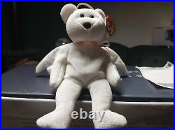 Rare Ty Beanie Baby Original Halo Brown Nose 1998 Retired Cool Iridescent Wings