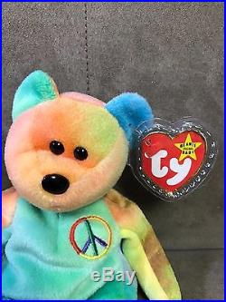 Rare Ty Beanie Baby PEACE BEAR LOT with Tag ERRORS! MAKE OFFER