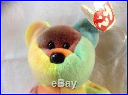 Rare Ty Beanie Baby Peace Bear 1996 Original Collectible with Tag Errors