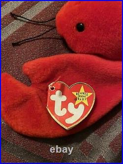 Rare Ty Beanie Baby Pinchers lobster, 1993