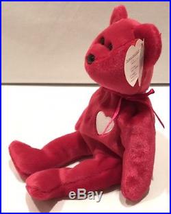 Rare Ty Beanie Baby Valentina 1998 Collectible Bear With Tag Errors