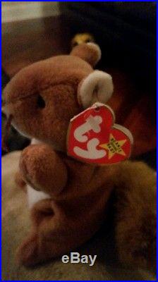 Rare Ty Nuts Original Beanie Baby 1996 Style # 4114 no stamp inside tush tag