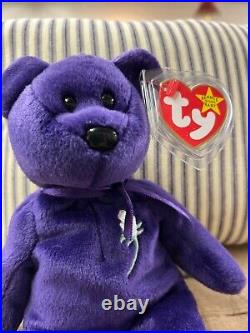 Rare! Ty Original Beanie Baby Princess Diana Bear 1997 Made In China 1st Edition