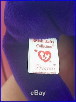Rare Ty Princess Diana Beanie Baby-flower-rose Factory Error 1997 Must See