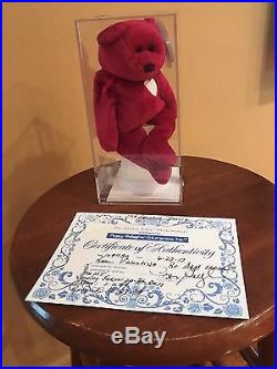 Rare Valentina Beanie Baby with Certificate of Authenticity