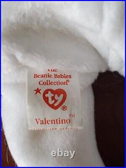 Rare Valentino original ty Beanie Baby brown nose mulitiple tag errors 1993/1994