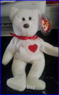 Rare Valentino ty beanie baby misspelled swing tag