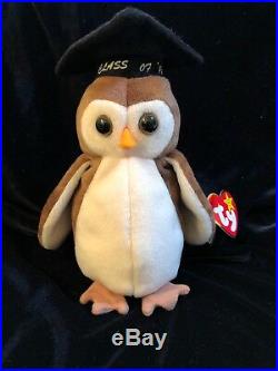 Retired Ty Beanie Baby Wise The Owl Class of 1998 Style 4187 Tag Errors for sale online 