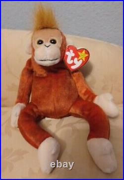 Rare Vintage Retired Ty Beanie Baby Schweetheart the Orangutang 1999 TAG ERRORS