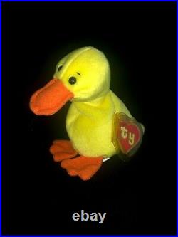 Rare Wingless QUACKER with NO Wings the Duck 2nd/1st Gen Ty Beanie Baby