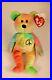 Retied_collectable_Ty_Beanie_Babies_Peace_Bear_1999_beautiful_and_rare_VGC_WT_01_mk
