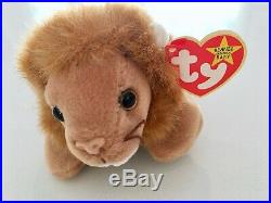 Retired 1996 Ty Beanie Baby Roary With Multiple Tag Errors Origiinal Rare